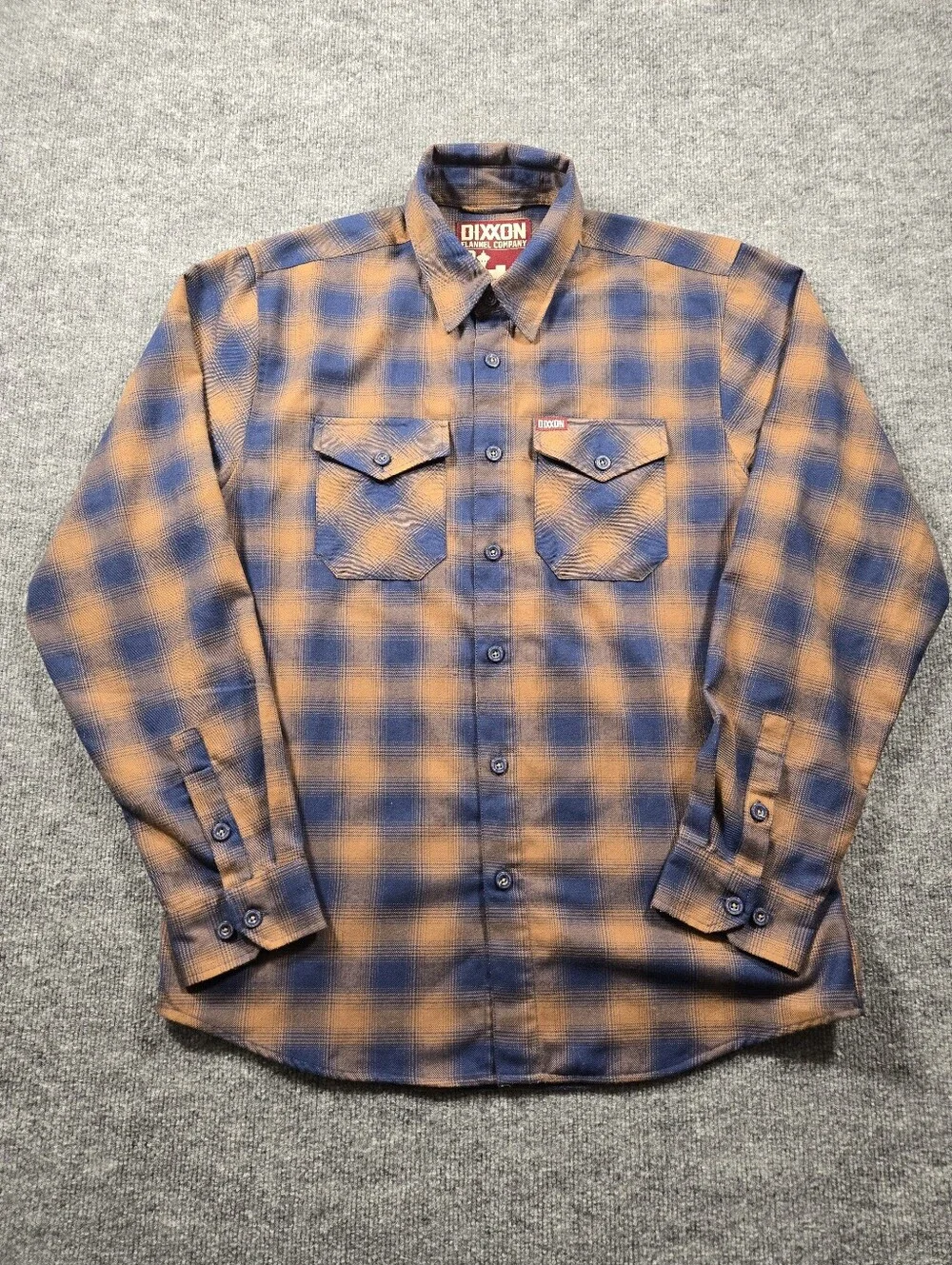 Dixxon Flannel The Eddie 10th Anniversary Blue Brown Plaid Shirt Men's Medium